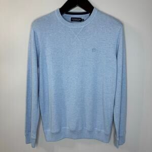 Southern Tide Crew Neck Sweater Cotton Blend Logo Preppy Pullover Blue Sz M